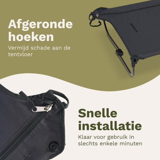 TRVLMORE Lit de Camp pliable - Capacité de charge 120KG - Lit de camping avec sac de transport - Brancard 1 personne - Structure en acier - 193x66x15 cm - Gris