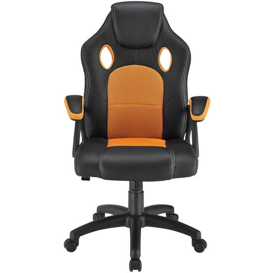 Chaise de bureau / chaise de jeu Racing Montréal - Orange - Dossier réglable
