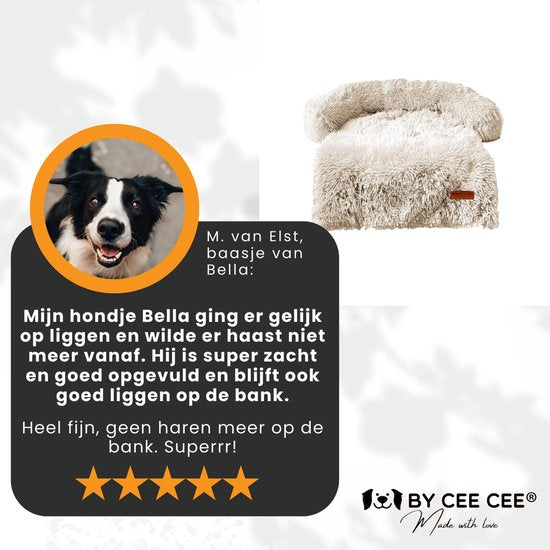 By Cee Cee - Dog Rug Bench Original - Dog Rug Bench - Dog Basket - Premium - Fully Unzipable - Beige - Size M - 90x90