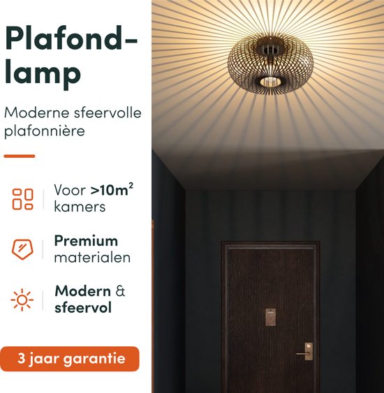 Plafonnier Nolt - Plafonnier E27 Lampe - Industriel - ⌀ 40cm - Noir