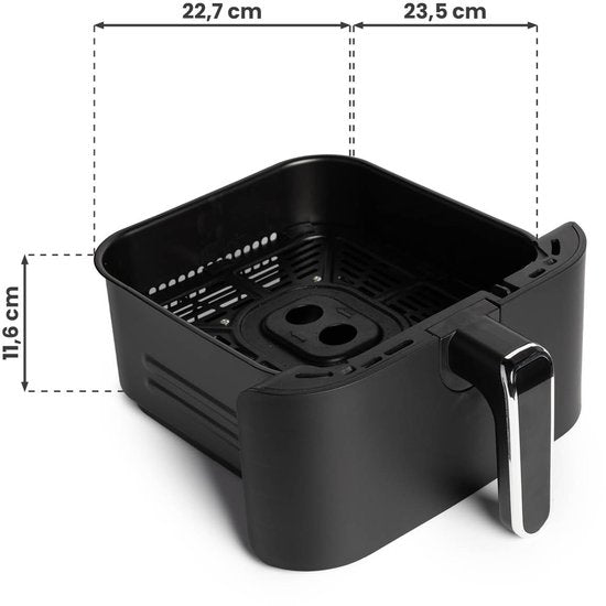 Nexxt - Double Airfryer empilé - Capacité 11 l - Noir et acier inoxydable - 12 programmes de cuisson - Modèle empilé - Gain de place et double tiroir