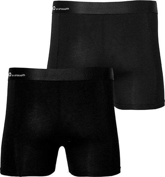 Caleçon boxeur en bambou pour hommes, noir, 2-pack - Taille XXL