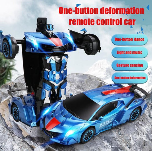 MEWAU 1:12 RC transforming car/robot - 2 in 1Afistance Controlled Car - Gesture perception - Toy Car - Black