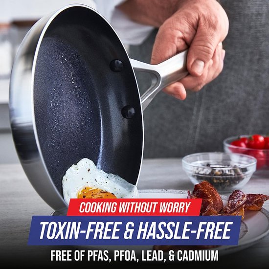 Ensemble de casseroles Blue Diamond 15 pièces - Convient à toutes les sources de chaleur - Induction - Sans PFAS - Lavable au lave-vaisselle