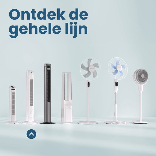 Auronic Tower Fan - Floor Fan - Air Cooler - Standing Fan - 105 CM - 5 Speeds - With Remote Control - Silent Fan - Fan - 45 dB - White