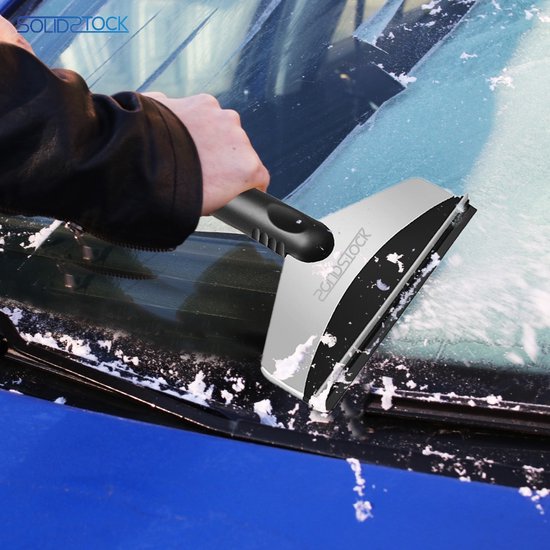 SolidStock Grattoir à glace voiture - Extra large - Grattoir à vitre - Design ergonomique
