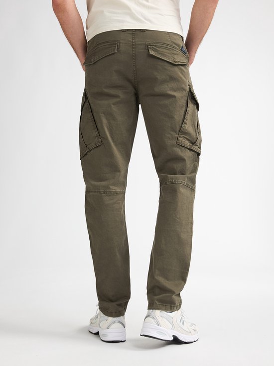 Pantalon cargo Petrol Industries pour hommes - Devant en cuir - Pantalon - Vêtements pour hommes - Vert - Taille W32L32