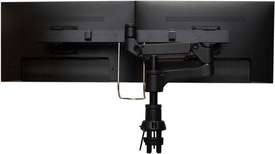 R-Go Tools Smartbar R-Go Caparo bras pour moniteur, avec vérin à gaz pour deux écrans, capacité de charge 3-9 kg, 100% circulaire, noir