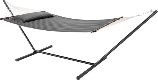 Juskys Hamac Cata - Anthracite - Base et coussin inclus