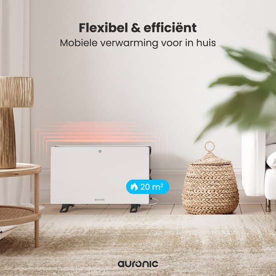 Auronic Convecteur - 2000W - Chauffage électrique - Chambre, Salon ou Maison - Chauffage - Blanc