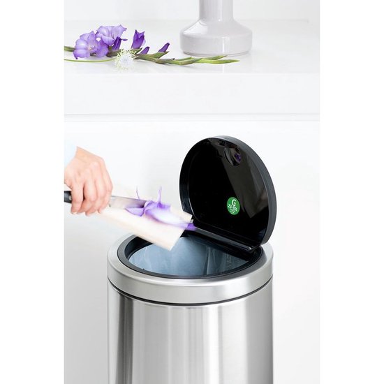 Brabantia Touch bin flat top - 30 litres - acier mat