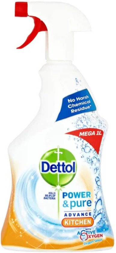 Nettoyant cuisine - Dettol - Spray 750 ml - Sans résidus chimiques - Multi-surfaces
