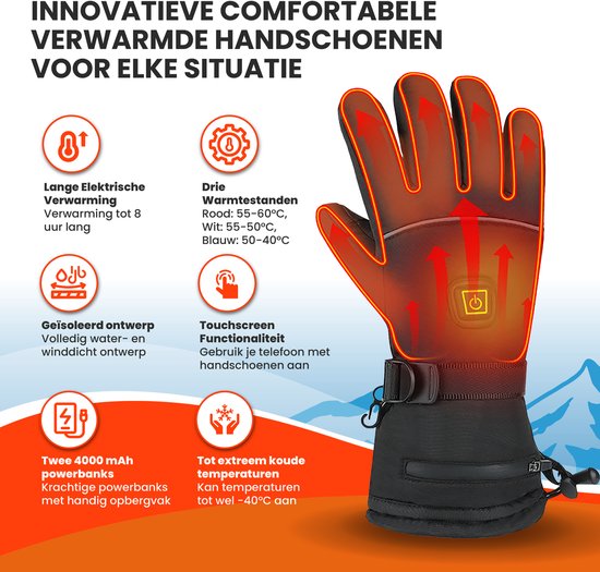 TTD® Heated Gloves XL - Gants chauffants rechargeables