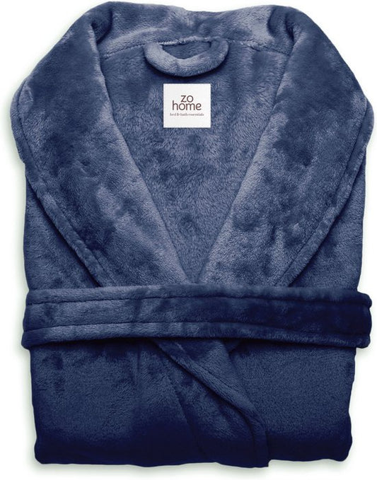Zohome Peignoir Cara - Peignoir pour femmes et hommes - XL - Manteau du matin - Convient pour le sauna - Bleu