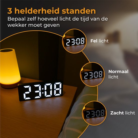 Réveil Numérique LED Nuvance – Horloge Digitale Moderne pour Enfants et Adultes