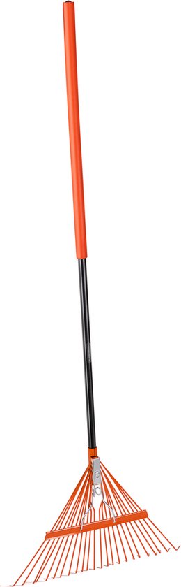 Râteau de Jardin - BLACK+DECKER - Râteau à Feuilles avec Poignée Confortable - 164 x 60 x 3 CM - Orange/Noir