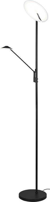 Trio leuchten Brantford - Lampadaire LED - 36,5W - Couleur réglable - Dimmable - Rond - Noir - Aluminium