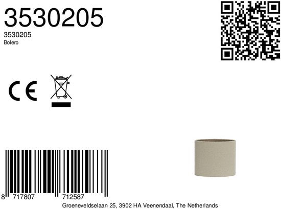 Light & Living - Abat-jour - Bolero - naturel - textile - E27 - 3530205