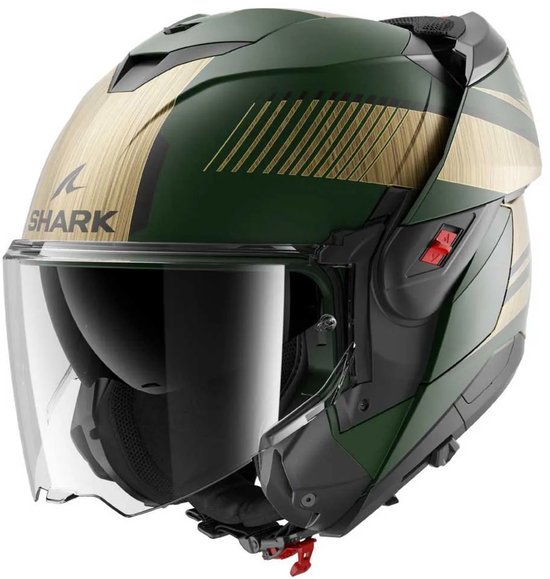 Shark Oxo system helmet casque moto Sikter mat vert or - Taille M