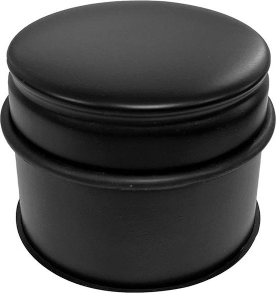 Perel Butoir de porte en acier inoxydable, sans perçage, avec base antidérapante en caoutchouc, 75 mm de haut et 90 mm de diamètre, pour une prise en main subtile mais efficace, idéal pour tout intérieur, noir, 1 kg