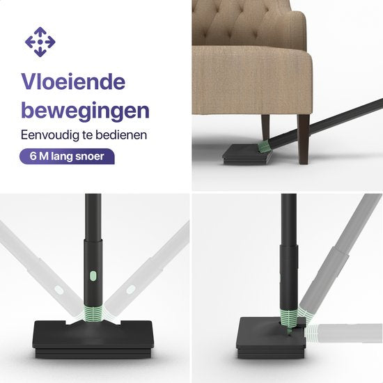 LUMAN 16 in 1 Steam Cleaner AND Hand Dryer V3 - Carpet Cleaner - Stain Cleaner - Floor Cleaner - With 16 Attachments and 3 Microfiber Cloths - Green (Nettoyeur à vapeur et séchoir à main 16 en 1 V3 - Nettoyeur de tapis, de taches et de sols)