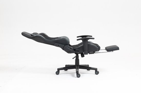 VDD Gaming - Chaise de jeu - Chaise de jeu avec repose-pieds - Chaise de jeu noire - Chaise de jeu - Chaise de bureau Gaming - Chaise de bureau ergonomique - Avec coussin de nuque et coussin de dossier réglable - Chaise de jeu avec repose-pieds - Chaise d