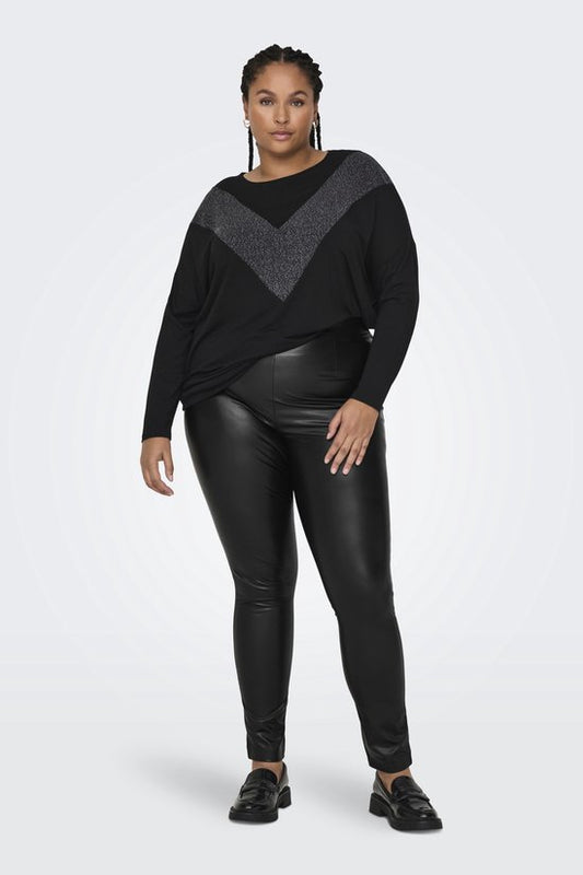 ALL CARMAKOMA - CARJESSIE FAUX LEATHER LEGGING OTW NOOS - Ladies - Leggings