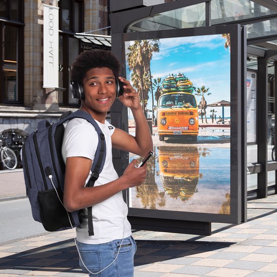 TRVLMORE Sac à dos - 36L - 17 inch - Sac à dos pour ordinateur portable - Sac d'école - Homme et Femme - Sacoche pour ordinateur portable - Splashproof Blue