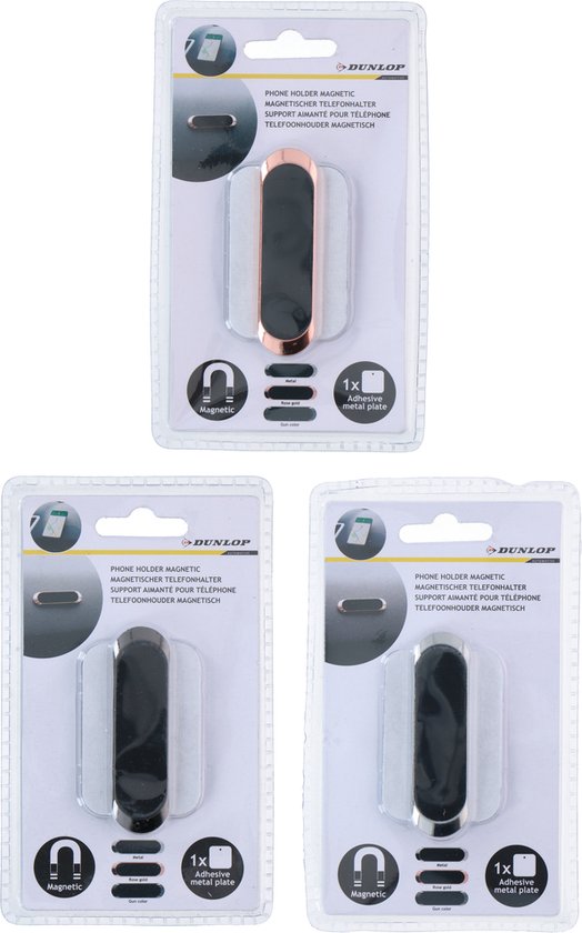 Support magnétique pour téléphone Dunlop - Petit et élégant - Montage facile - Couleurs multiples
