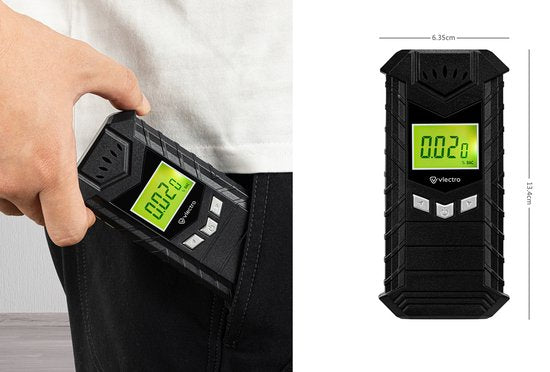 Ethylotest Vlectro - Ethylotest numérique - Rechargeable par USB - Embouts buccaux inclus - Design compact