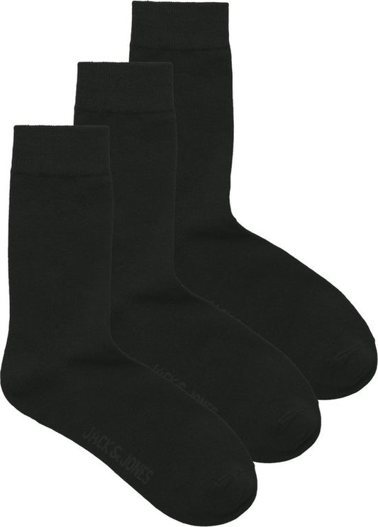 Chaussettes 3P de Jack & Jones pour hommes, ordinaires, noires