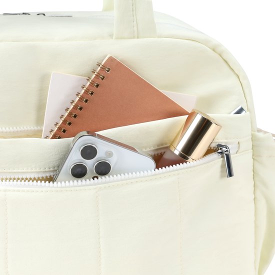 Skycases Weekend Bag - Article personnel - Bagage à main pour Ryanair et Transavia - Imperméable et spacieux - Compartiments intelligents - Idéal pour le voyage et l'usage quotidien - Beige