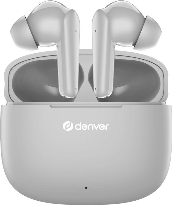 Ecouteurs Denver - Ecouteurs légers - 6 heures d'écoute - Bluetooth 5.3 - TWE48 - Gris