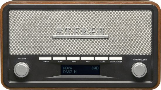 Denver DAB Radio - Retro Radio - Bluetooth - DAB+/ FM - Dimmable - Batteries & secteur - DAB18