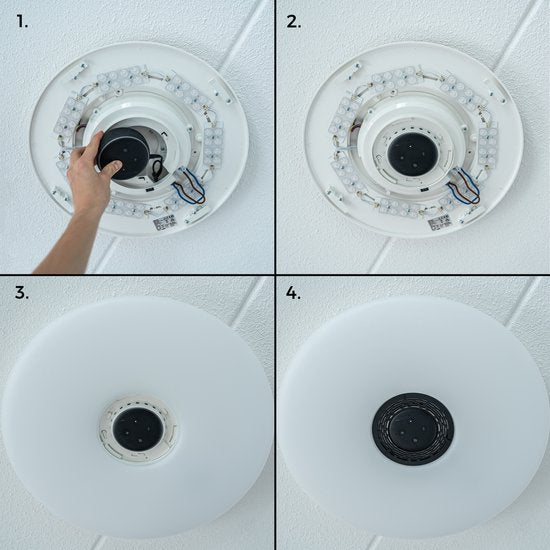 IDINIO Plafonnier LED WiFi 50 cm - Multicolore - Pour Google Nest / Echo Dot