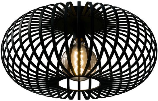 Plafonnier Nolt - Plafonnier E27 Lampe - Industriel - ⌀ 40cm - Noir