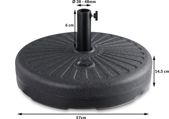 Base de parasol Casaria Anthracite, 57 x 14,5 cm