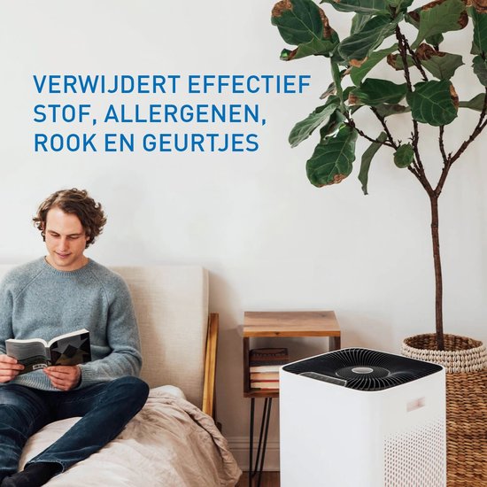 Medify Air MA-112 - Purificateur d'air 855 m³/h - Ioniseur et filtre HEPA H13 - 4 modes + mode veille - Jusqu'à 342 m² par heure - Contre le rhume des foins, les acariens et les allergies - Blanc