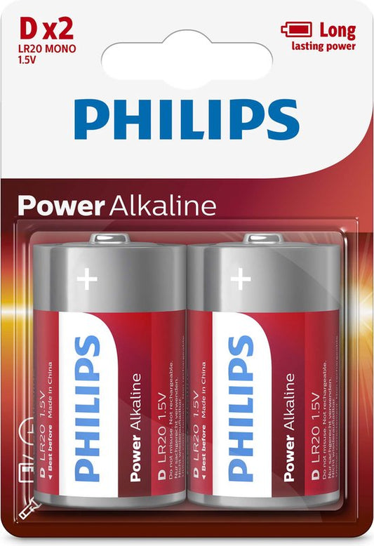 Philips LR20P2B - piles D / LR20 - 2 pièces