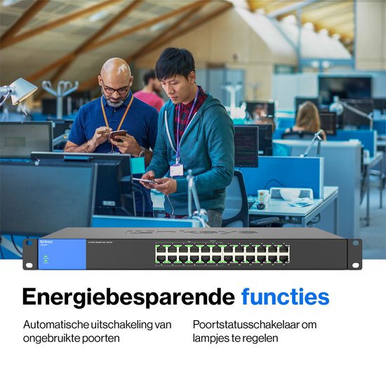 Linksys LGS124P - Commutateur réseau - Non administré - Commutateur PoE - 1000 Mbps - 24-Ports