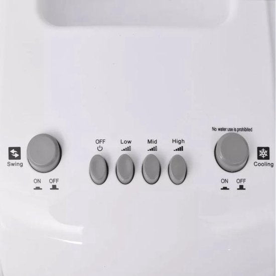 Excellent Electrics Aircooler - Refroidisseur d'air - 3.5L- 80 Watt - Son silencieux - 3 réglages - Avec éléments de refroidissement