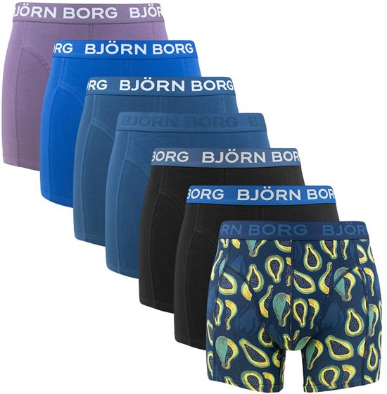 Boxers 7P en coton stretch pour hommes Björn Borg basic fruit multi