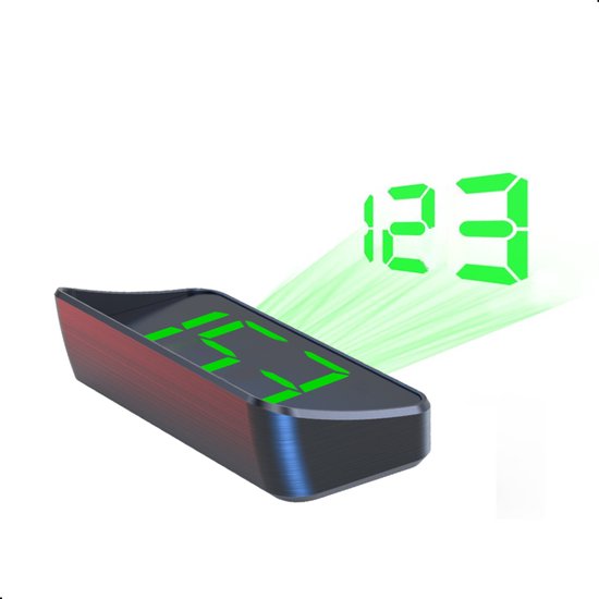 Tech Essentials Automatic - GPS Speedometer Car HUD - USB-C - Green - Head Up Displays - Plug and Play
