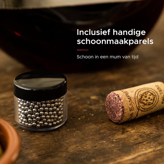 Luxwine® - Carafe à décanter - Carafe à vin - 1,5L -Incl. 1000 perles de nettoyage - Carafe à décanter - Carafe à vin