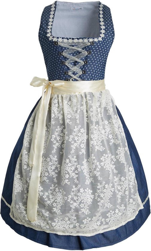 Dressforfun Midi-Dirndl Kleinwalsertal modèle 2 S - déguisement costume halloween déguisement fête de carnaval déguisement fête de carnaval - 304640