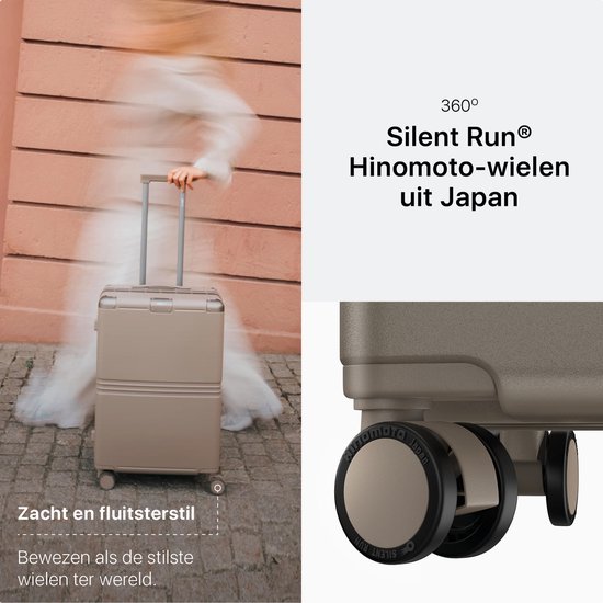 ONYX Hybrid Pro Check-in Suitcase Large 100 Litres - Polycarbonate recyclé et design sans fermeture éclair - Valise de voyage avec serrure TSA et roues pivotantes - Trolley léger avec compartiment pour ordinateur portable - Desert Clay