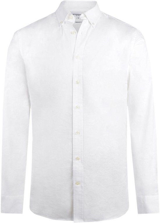 McGregor Shirt Shirt Oxford Stretch Mm999 6001 01 9000 White Taille de l'homme - L
