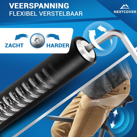 NEXTCOVER® Suspension Seatpost - The original - Tige de selle 31.6 mm de diamètre et technologie [Comfort-Spring] - Tige de selle avec suspension Noir