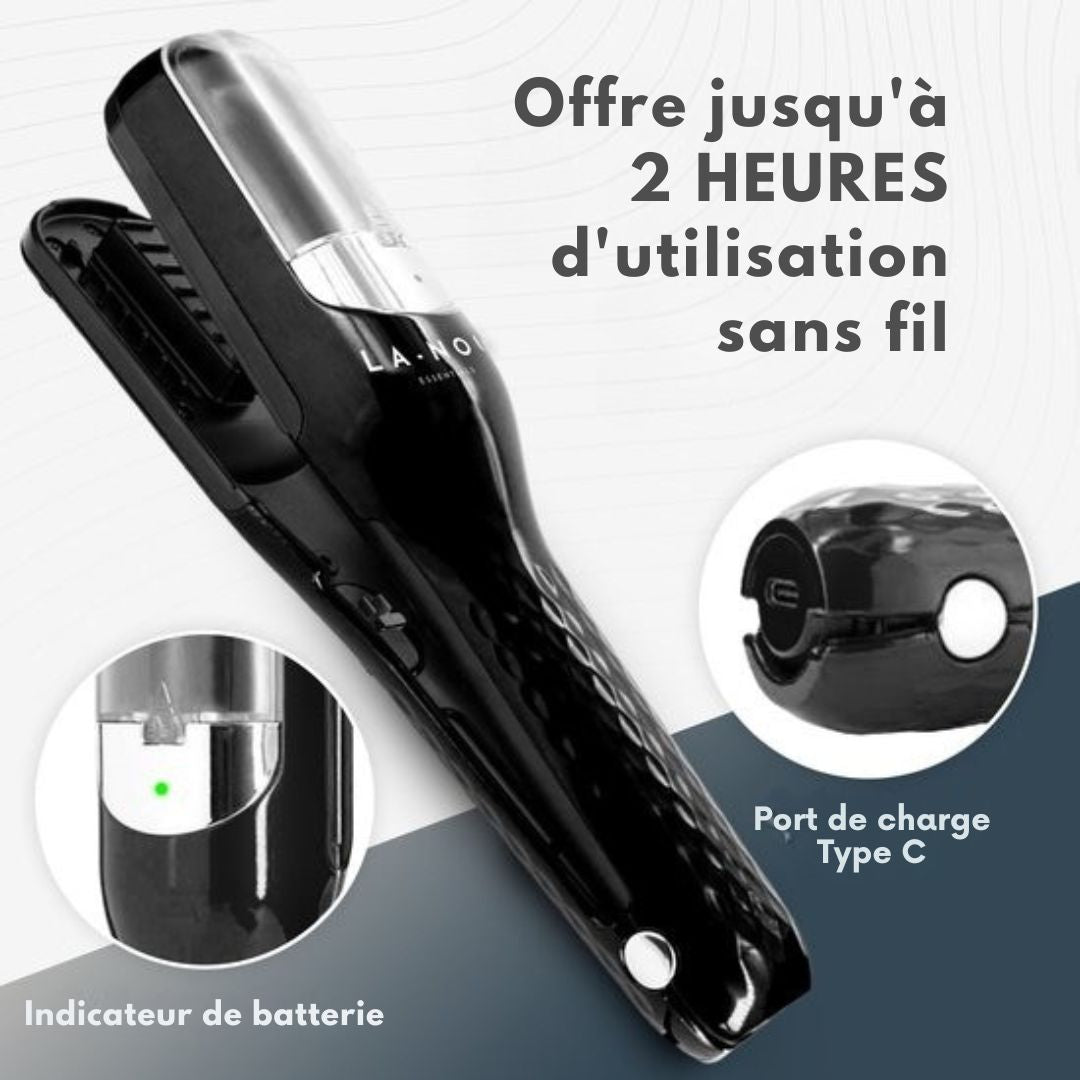 Tondeuse pour pointes fourchues - La Nou® - Inclut les accessoires - Noir