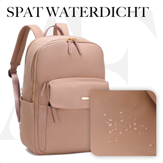aramae® - Sac à dos femme - Sac à dos femme - Sac à dos fille - Sacoche pour ordinateur portable 14 pouces - Sac d'école - Sac à dos rose